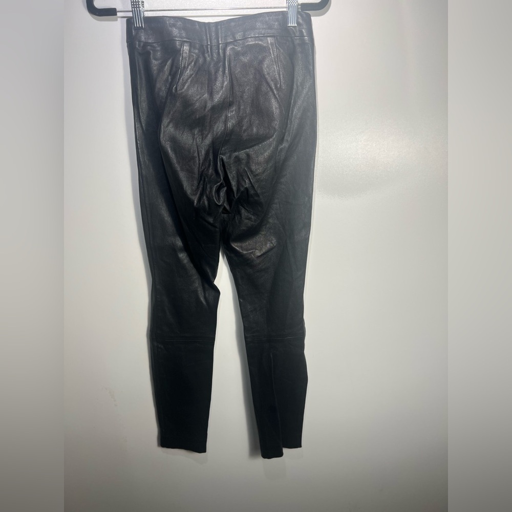 Theory Pull-On 100% Luxe Lamb Leather Leggings Black Sz 4 - Picture 9 of 15